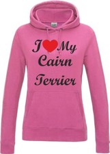 I Love My Cairn Terrier Dog Womens Ladie Hoody Hooded Sweatshirt Gift Present