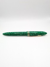 Sheaffer Balance Fountain Pen - 18K Gold - Marbled Green - Made in USA