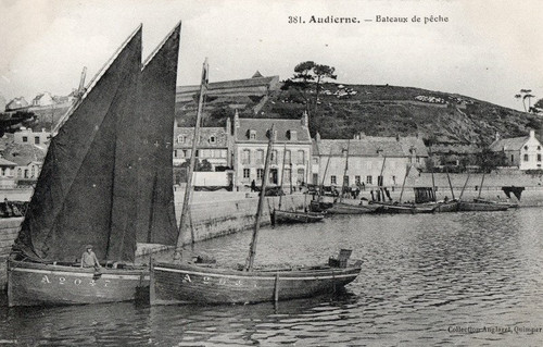 Cpa audierne bateaux peche - cpa, de