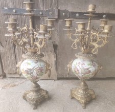 Ancienne paire de bougeoirs