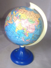 OLD BEAUTIFUL GLOBE WORLD MAP PENCIL SIZE 1980 Hard Cardboard