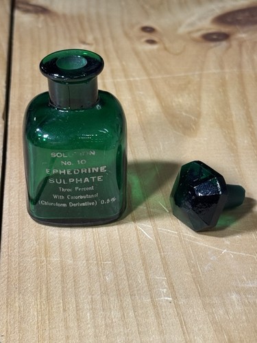 Antique ephedrine bottle no10 - antique,