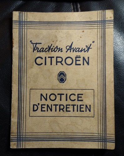 Rare notice entretien - notice,