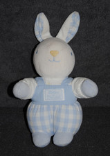 🍀 Doudou Lapin Blanc Rayé