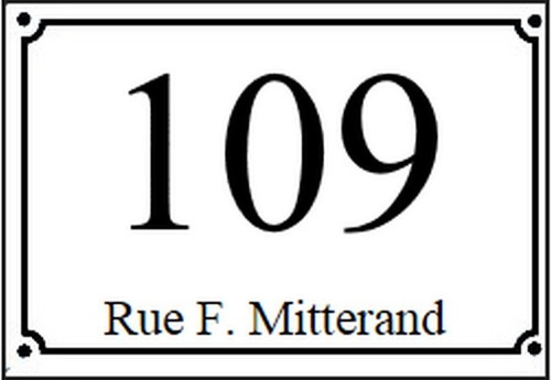 Plaque pvc numero - pvc, de