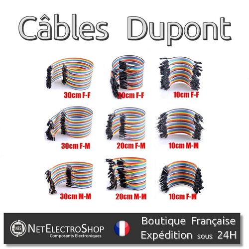 Câbles dupont 30cm - 10/20/30cm,, 40