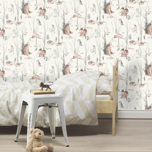 Papier peint woodland - peint, animaux