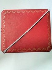 Bracelet Tennis • Diamants Véritables • 18cm • Argent Plaqué Or Blanc