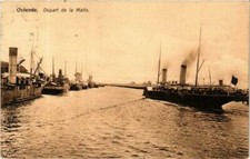 CPA AK Ostende - Depart de la Malle SHIPS (763555)