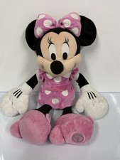 Disney Store Exclusive Minnie Mouse Plush Patch Stuffed Pink Polka Dot Dress 19”