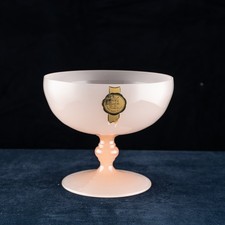 Vintage Italian Pink Opaline Glass Bowl Vase by Vincenzo NASON 1950s MCM