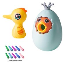 Tirelire Cochon Roulant Coloré Coordination Main-Œil Pic-vert Attrape Ver G M7J1