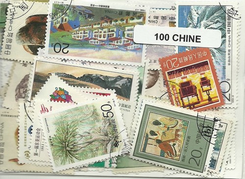 Lot 100 timbres de - lot, chine