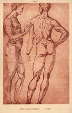 Antique postcard PAINTINGS PAINTING PAINTER michelange michel angelo