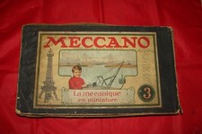 MECCANO N°3 ANTIQUE BLUE BOX 1916 IMPORTED FROM ENGLAND