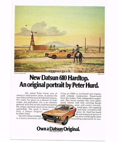 1973 datsun yellow 610 hardtop - datsun,