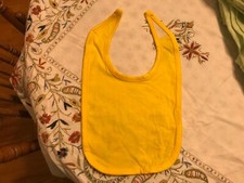 Lot of 3 baby bibs yellow with