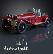 Tazio Nuvolari et Battista Guidotti UNPAINTED 1:18 pour ALFA ROMEO 6C CMC
