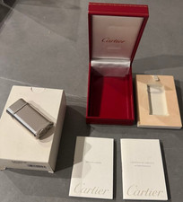 Cartier Gas lighter silver Godron with box