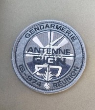 Écusson patch gendarmerie GIGN La Réunion Variante Grise 