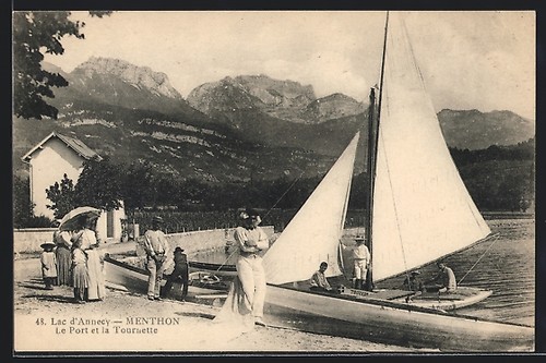 Cpa menthon port et la - cpa,