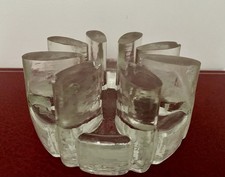 Bougeoir/chauffe-plat en verre