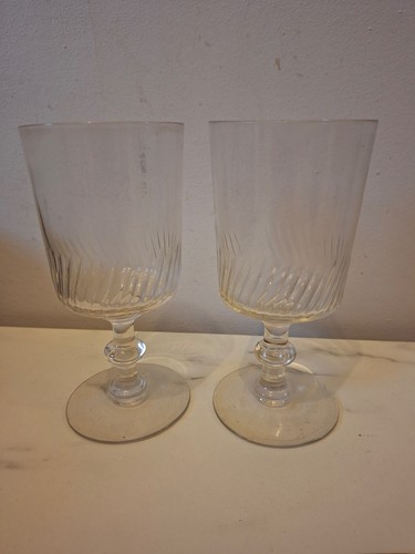 Lot anciens verre pied - anciens, a