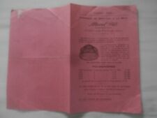 tariff agricultural grid factory MOREL FILS builder BRIDGE-DE-VEYLE 1925