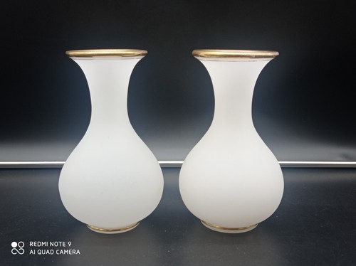 Paire vase opaline louis - en,