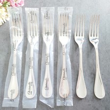 Christofle Perles 6pcs Silverplate Flatware Table Fork Excellent