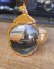 Old service salt pepper pepper mustard - souvenir liner Normandy