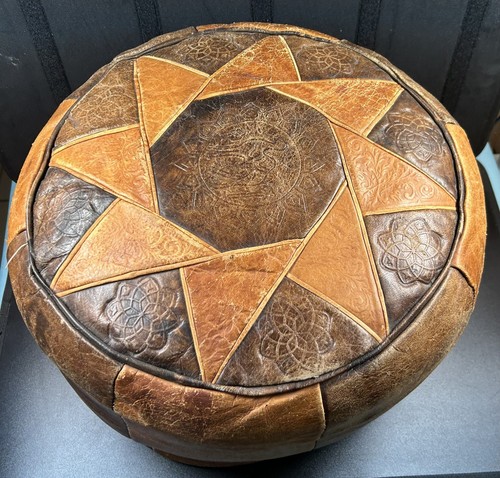 Pouf cuir circulaire - , 30