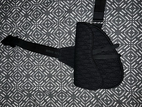 Dior sac banane noir toile - dior,