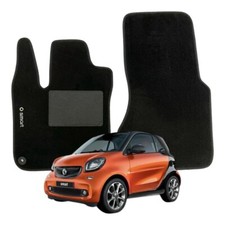 Set 2 Tapis Moquette Appropriés pour SMART Fortwo 2014 - (Avec 2 Attaques)