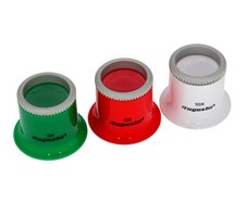 AUGUSTA Lupenset 3-5-10-fach Coloré Loupe D'Horloger de Poche Augenlupe Qualité