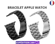 bracelet acier apple watch série 2 3 4 5 6 7 8 se ultra 38 40 41mm 42mm 44 45 49