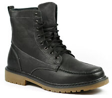 Polar Fox Men's Black Lace Up Military Combat Work Desert Ankle Boot Shoe M-516