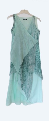 Robe animale coton vert - robe,