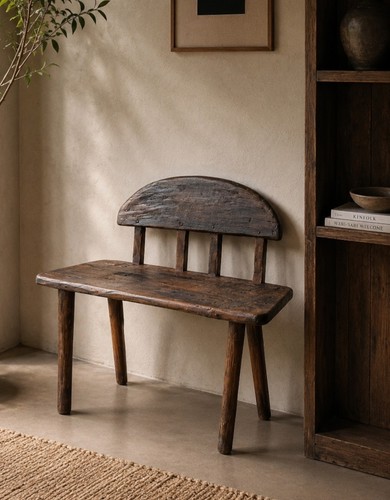 Petit banc chène fait main - petit,