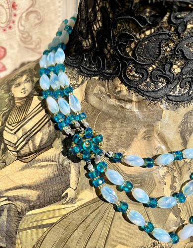 Collier vintage rangs ornés - 3,
