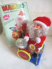 JOUET ANCIEN MAMBO PÈRE NOËL  AUTOMATE HOMME ORCHESTRE MADE IN TAÏWAN ANNÉES 70