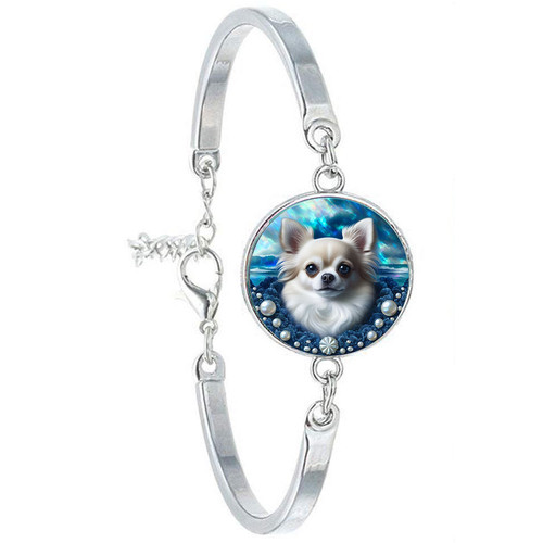 Bracelet acier chien chihuahua - bracelet,