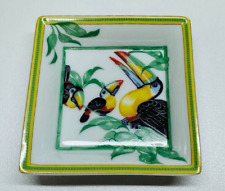 Hermès Paris Toucan Mini Plateau Cendrier Accessoire Etui Porcelaine Multicolore