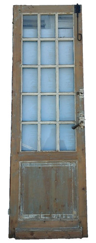 Porte vitrée sapin 2m24 - porte,