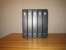 5 albums Davot luxe avec etuis et fichiers préimprimés pour timbres France.