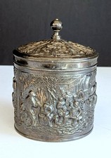 VINTAGE DOUWE EGBERTS SILVER PLATED TEA CADDY by HERMAN HOOIJKASS