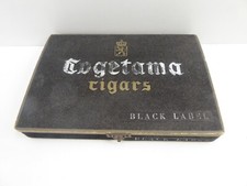 VINTAGE COGETAMA VELVET WOODEN CIGARETTE CIGAR CASE BELGIUM