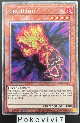 Carte fire hand - yu-gi-oh!,
