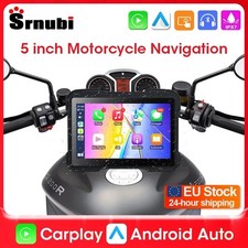 GPS Moto Étanche 5" – CarPlay & Android Auto, Écran Tactile, DVR Intégré
