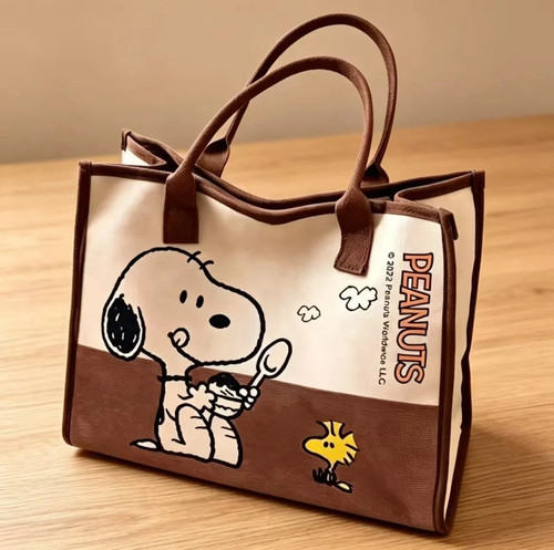 Cartoon canvas shoulder bag - canvas,